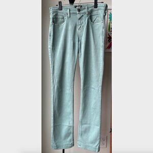 Paige Men's Light Green Transcend Federal Slim Straight Jean - Size 30 X 31